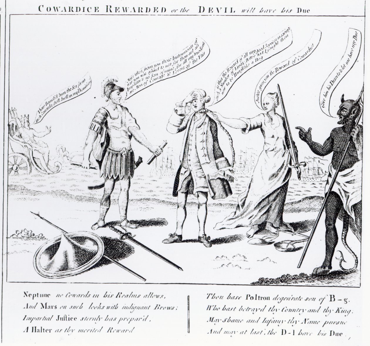 Feghet belönas eller Djävulen får sin rätt, 1756 av English School