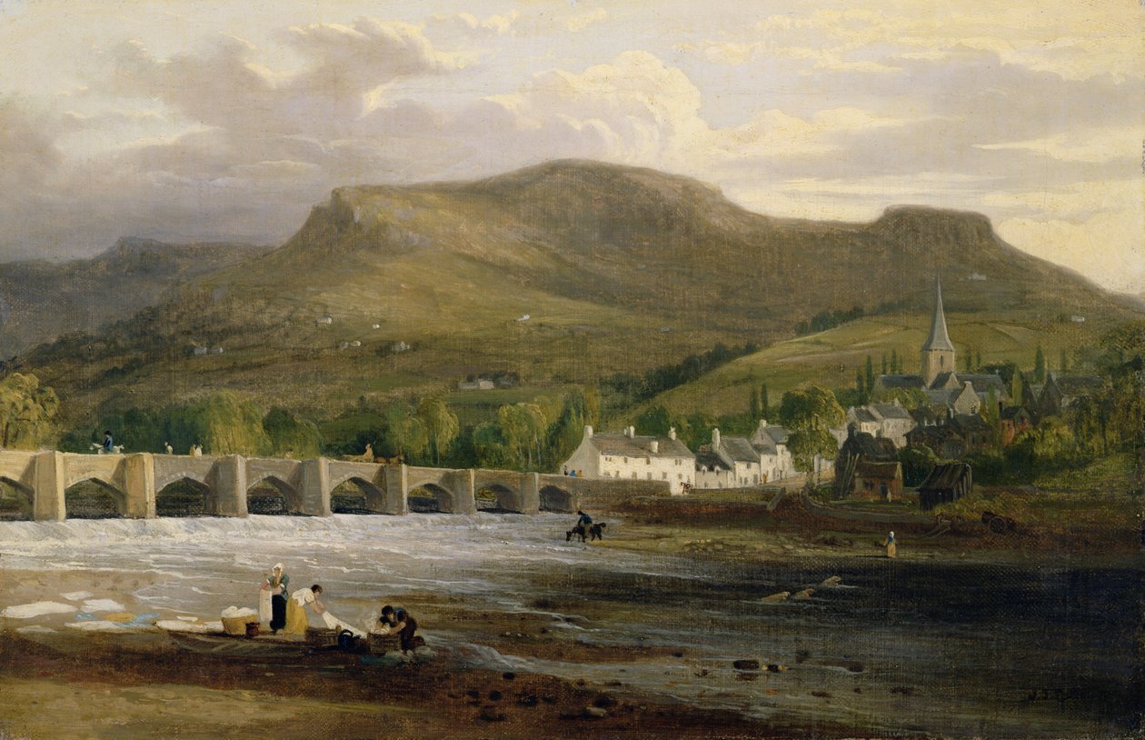 Crickhowell, Breconshire, ca 1800 av English School
