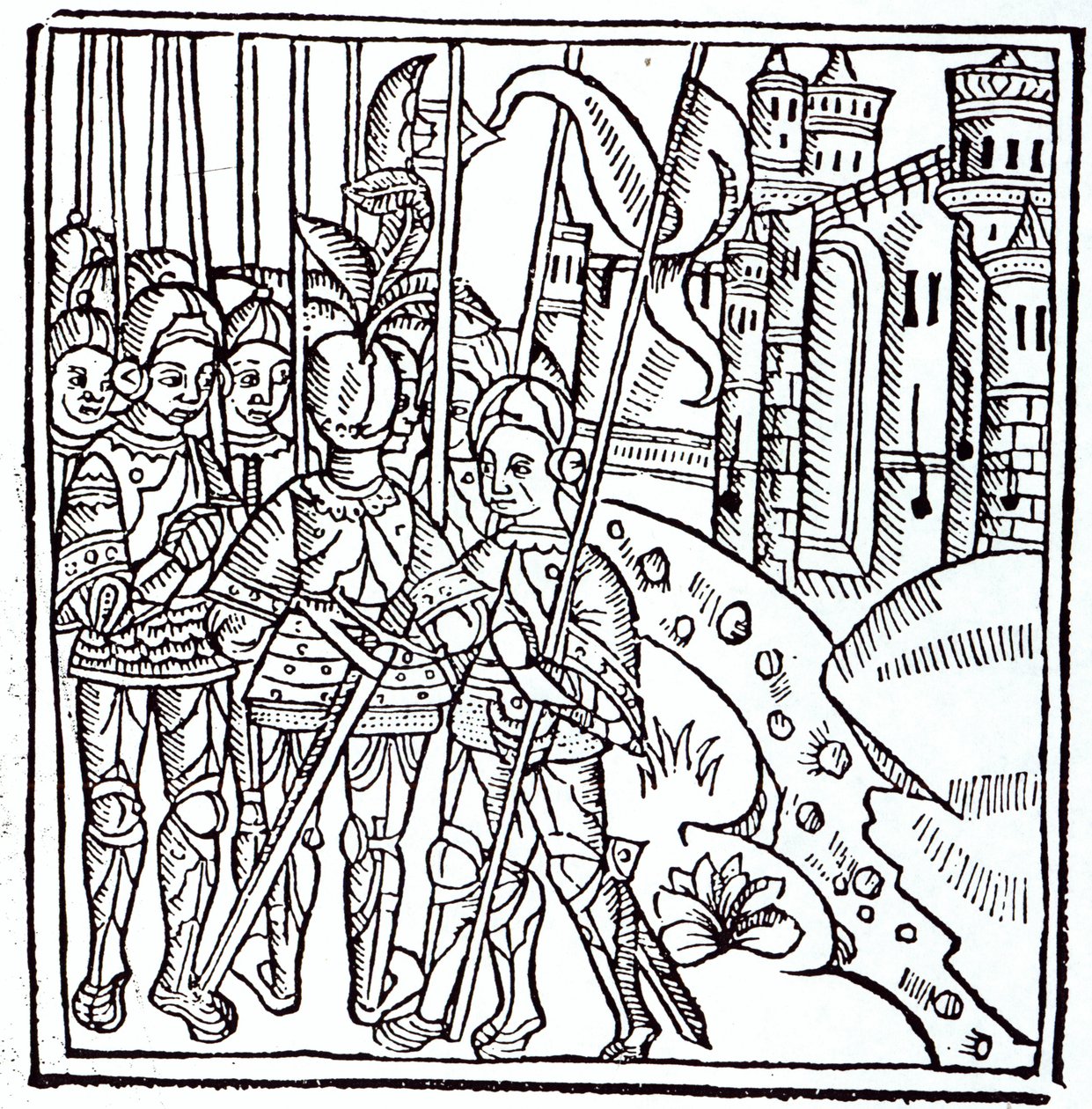 Crusaders, tryckt av Wynkyn de Worde (d.1534) av English School