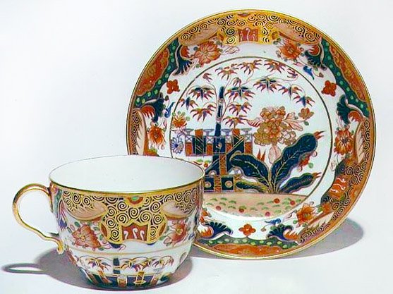 Kopp och fat, ca 1815 (keramik) av English School