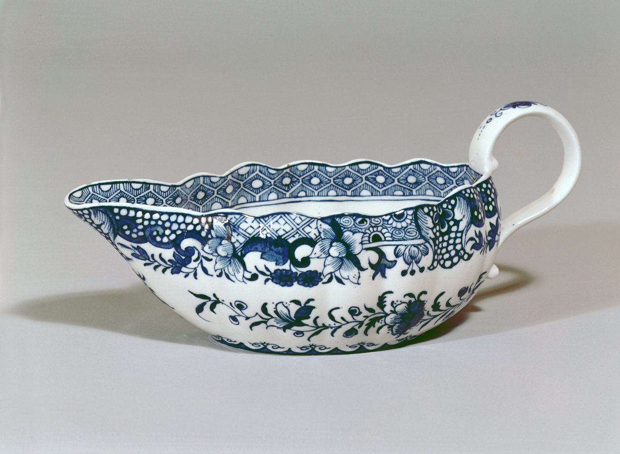Derby såsbåt, ca 1765 (porslin) av English School