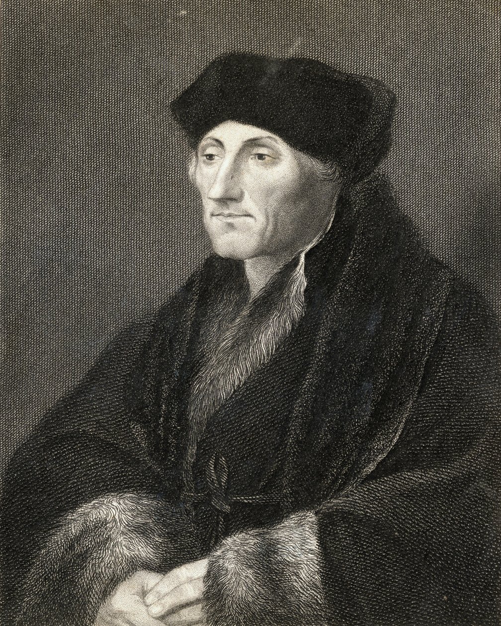 Desiderius Erasmus (1469-1536) från "Gallery of Portraits", publicerad 1833 av English School