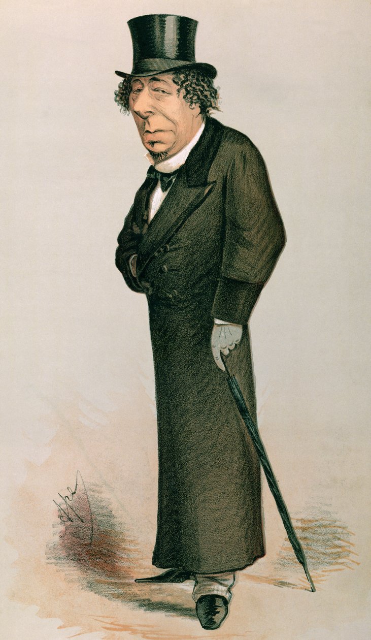 Disraeli, Benjamin (1804-81): tecknad film från Vanity Fair, 30 januari 1869 av English School