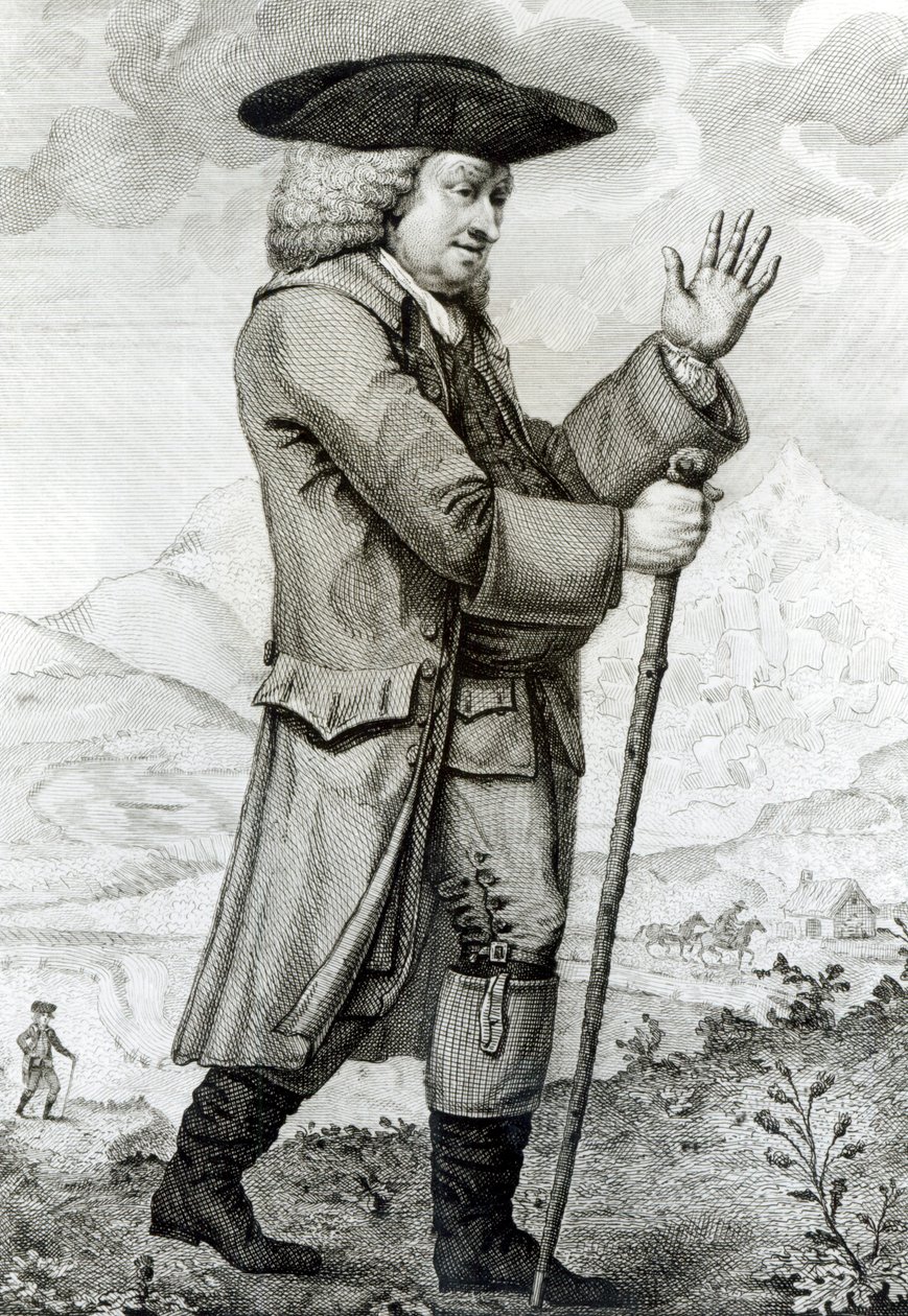 Dr Johnson i sin resande klänning, 1786 av English School