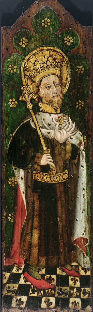 Edward the Confessor, ca 1450, East Anglian School (panel från en skärm) av English School