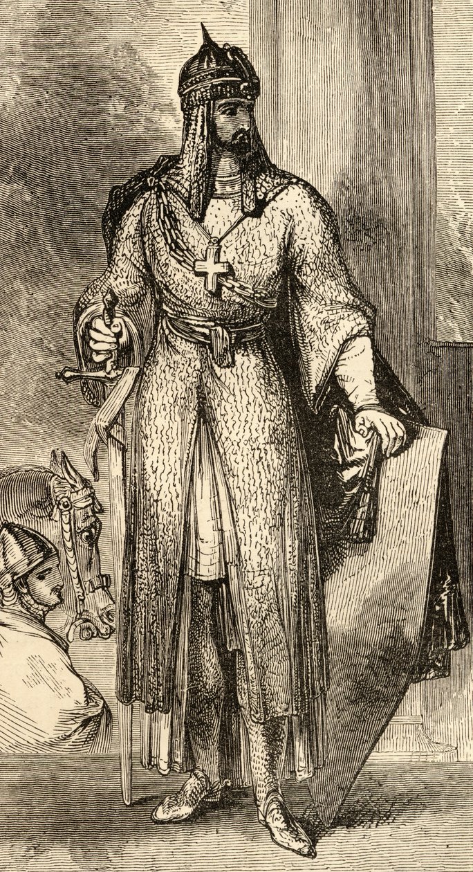 El Cid, illustration från "Spanish Pictures" av pastor Samuel Manning av English School