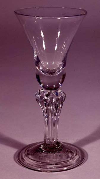 Engelsk baluster Silesian eller piedestal vinglas, 1730 (glas) av English School