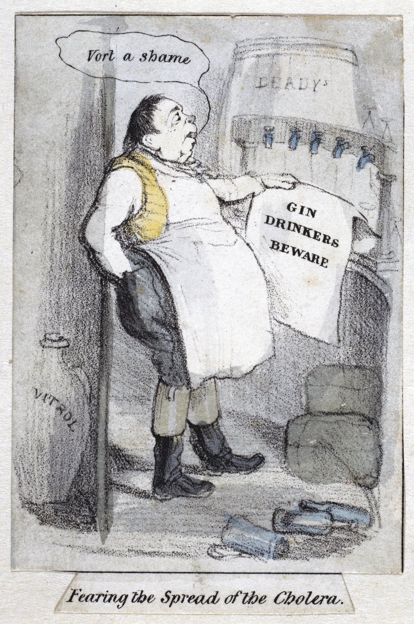 Rädsla för spridningen av koleran, 1840-50 av English School
