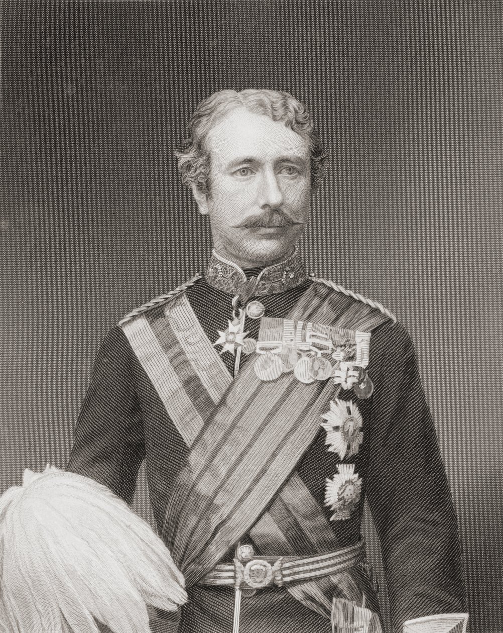 Fältmarskalk Garnet Joseph Wolseley, 1:e Viscount Wolseley, 1883 av English School