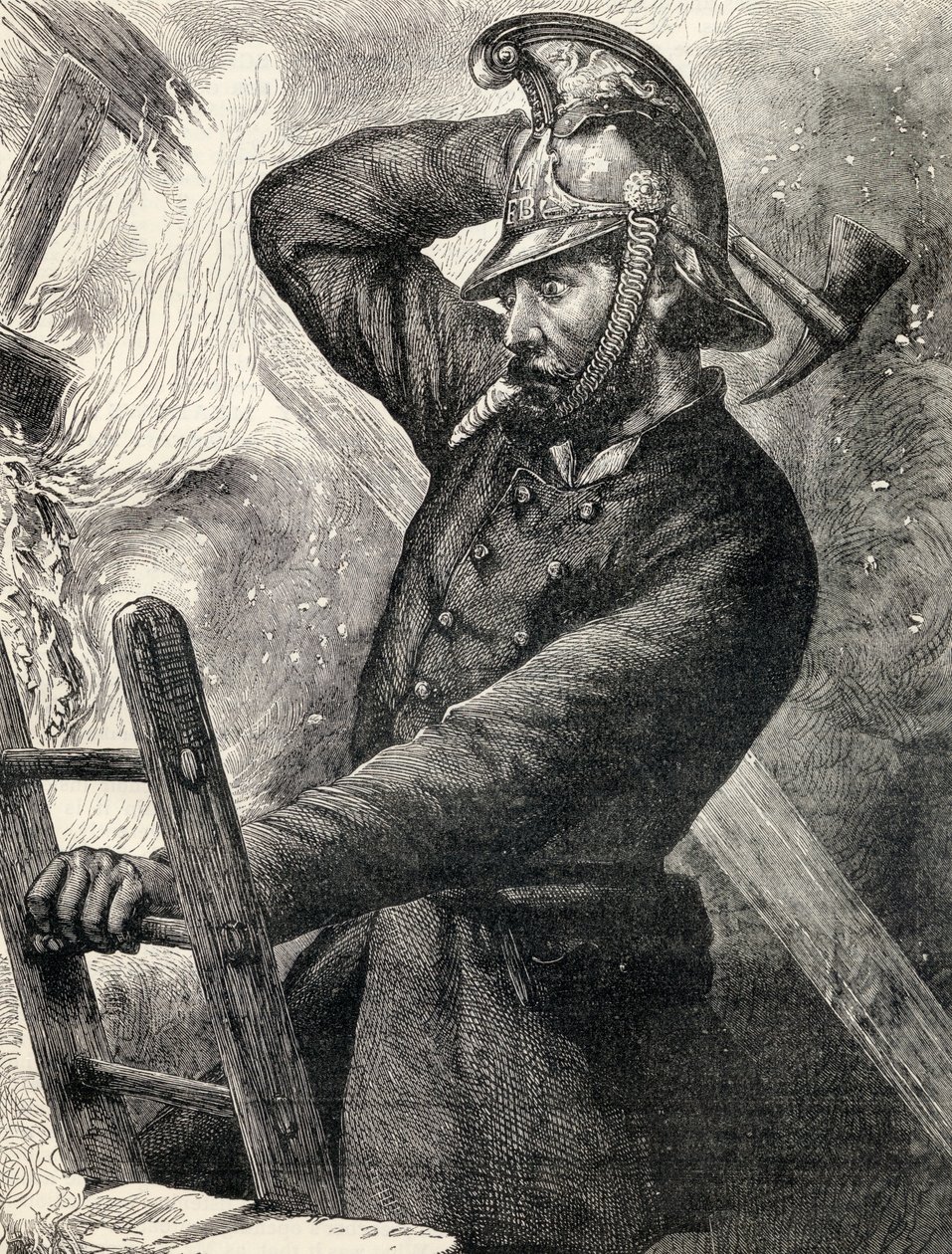 Brandman, illustration från 