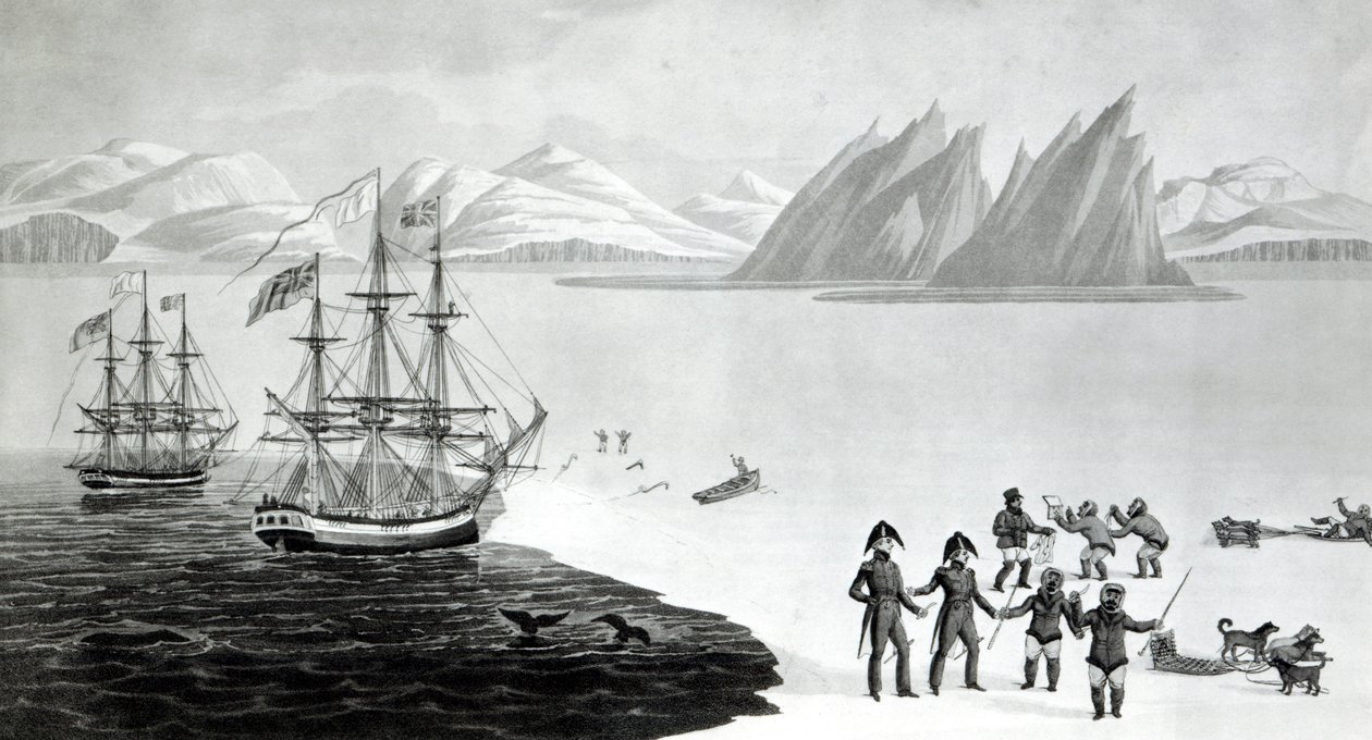 Första kontakt med infödingarna i Prince Regents Bay, 1818 av English School
