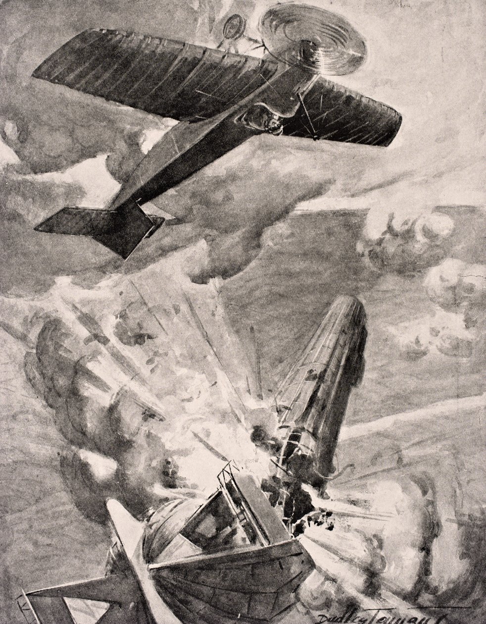Flygunderlöjtnant Warneford VC bombar och förstör Zeppelin luftskepp 1915, från 