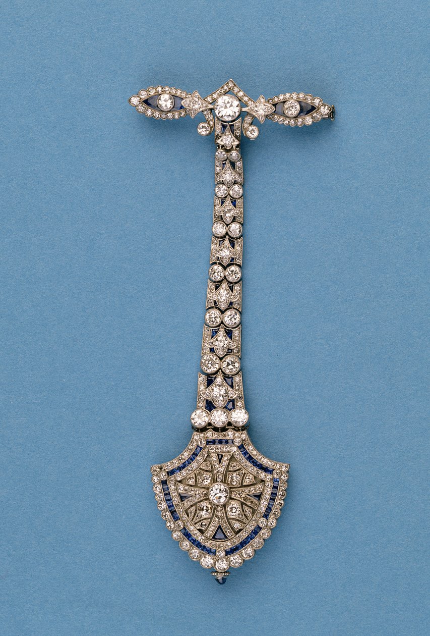 Fob-klocka (safir och diamant) av English School