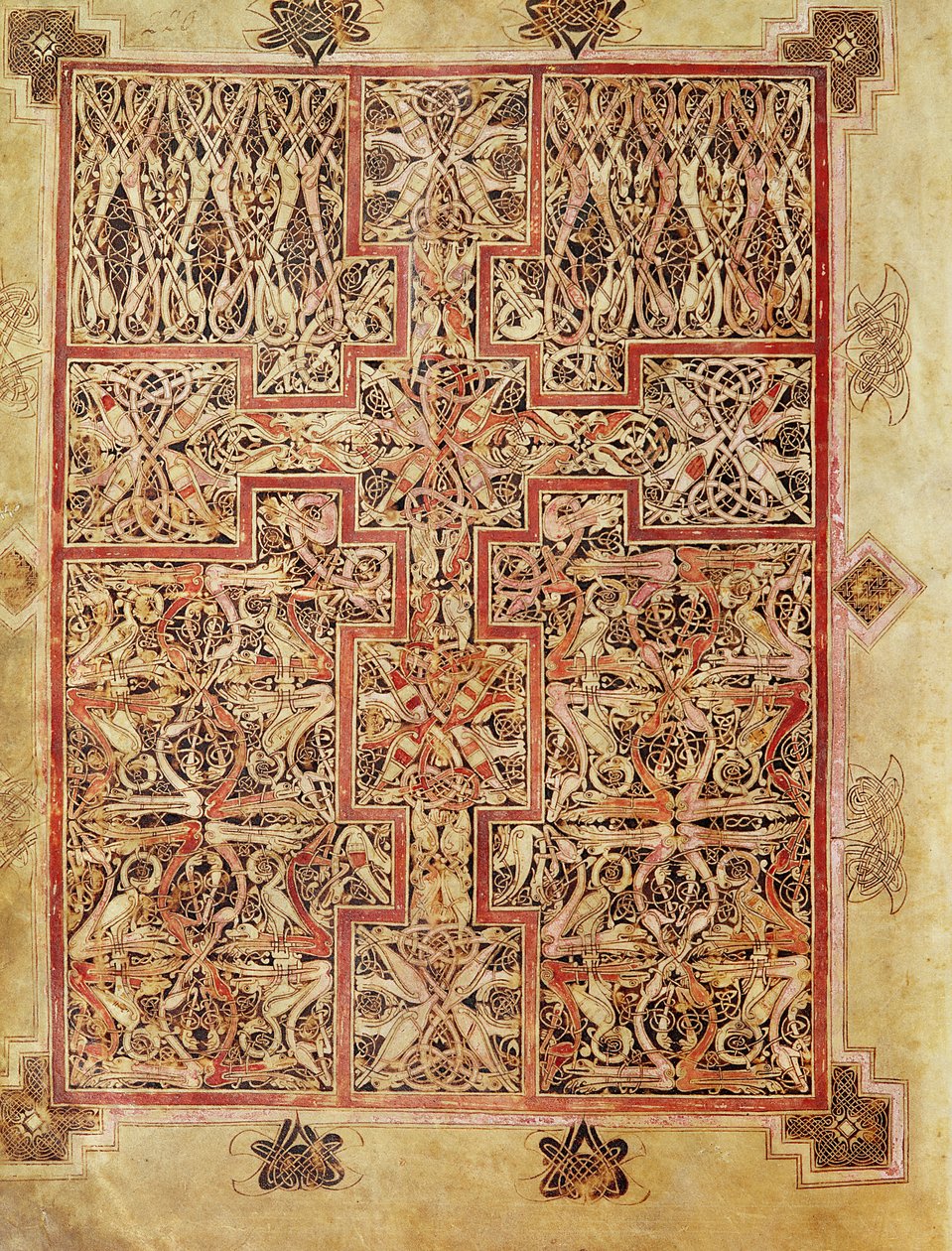 Fol.220 Mattsida, från Lichfield-evangelierna, c.720 av English School
