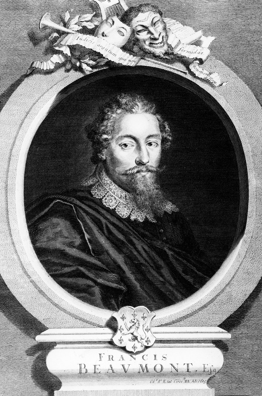 Francis Beaumont, graverad av George Vertue, 1729 av English School