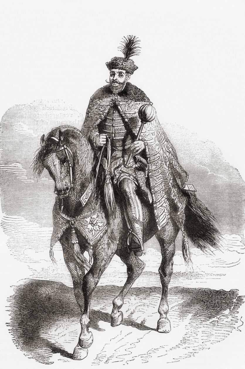 Gabriel Bethlen, 1580-1629, från Ward and Locks Illustrated History of the World, pub. c.1882 av English School