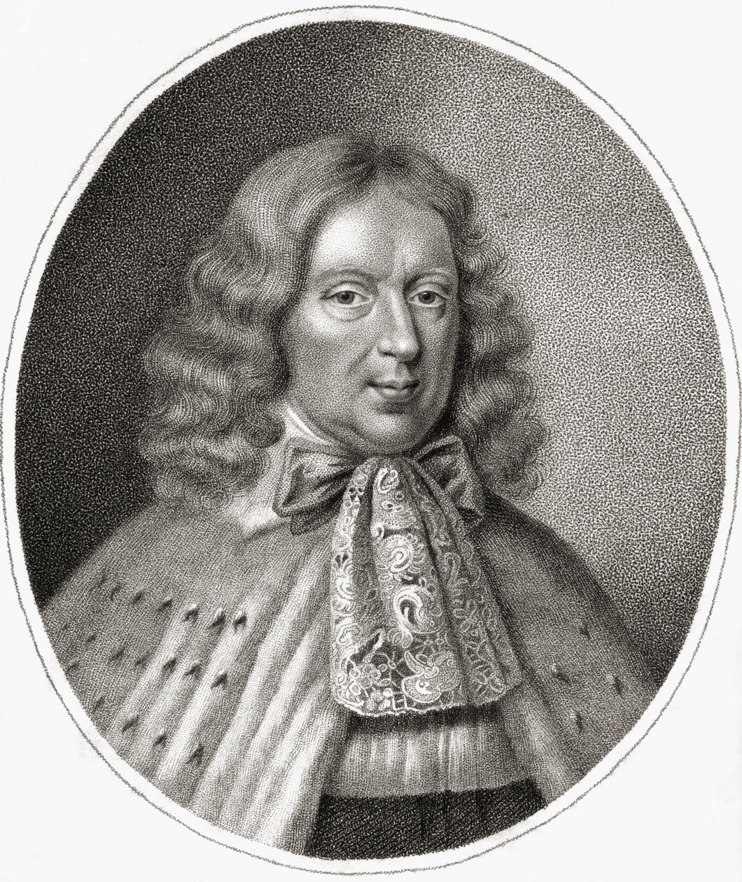 George Berkeley, graverad av Bocquet, illustration från 