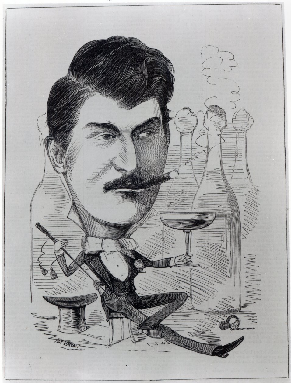 George Leybourne, The Original "Champagne Charlie", illustration från "The Entr