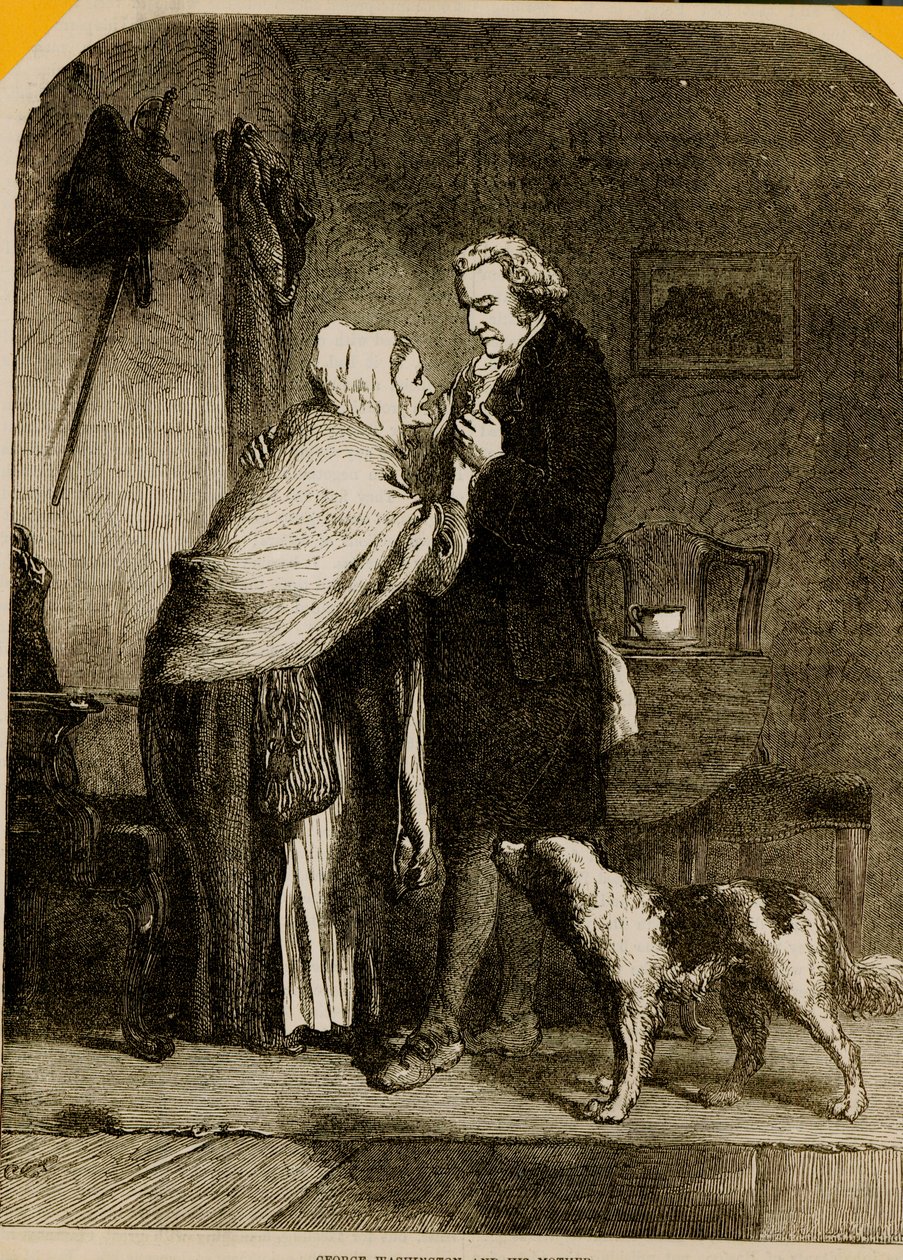 George Washington och hans mor av English School
