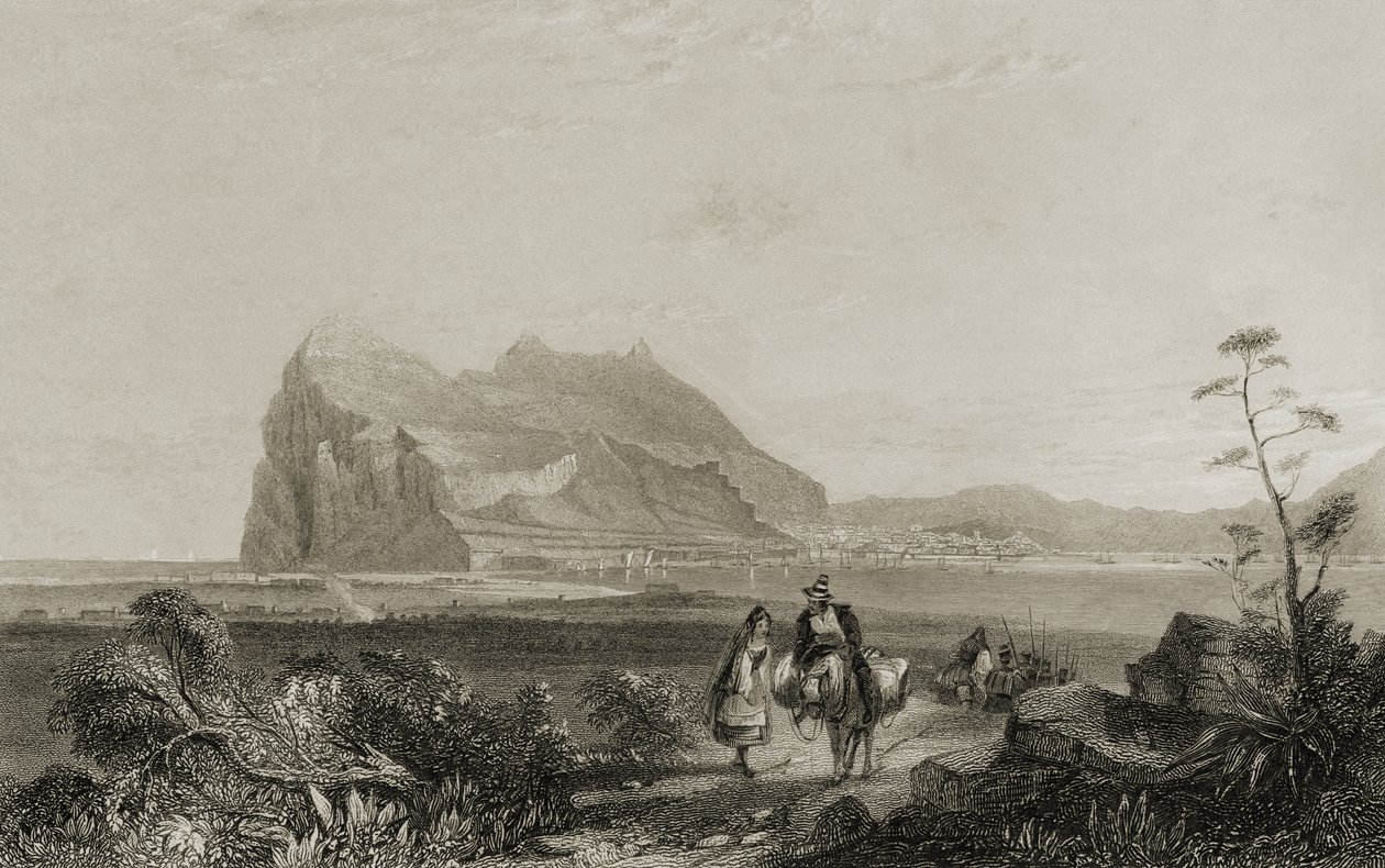 Gibraltar fra Lower Signal Tower swed av English School