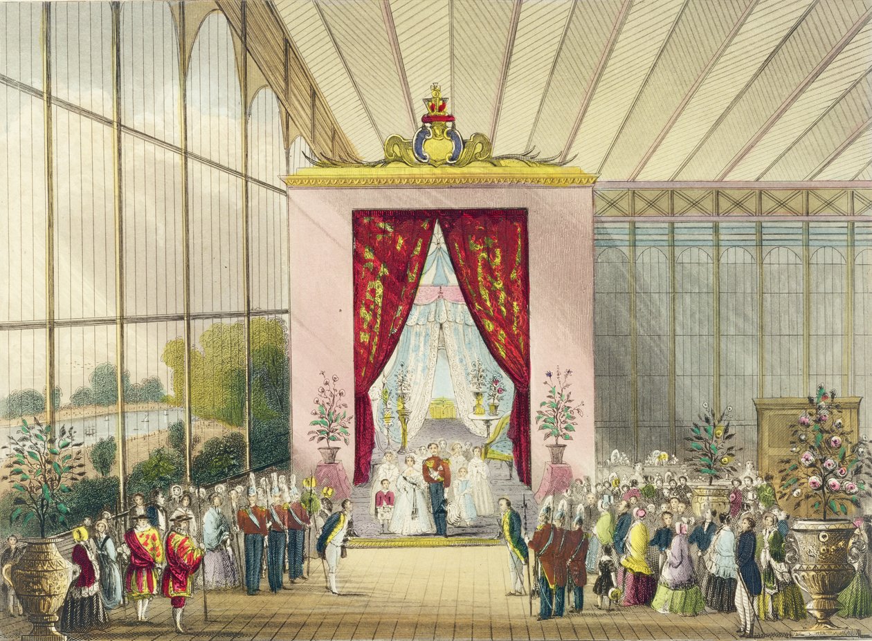 Stora utställningen, 1851: Her Majestys Boudoir, av Chevanne, pub. av Read & Co. av English School