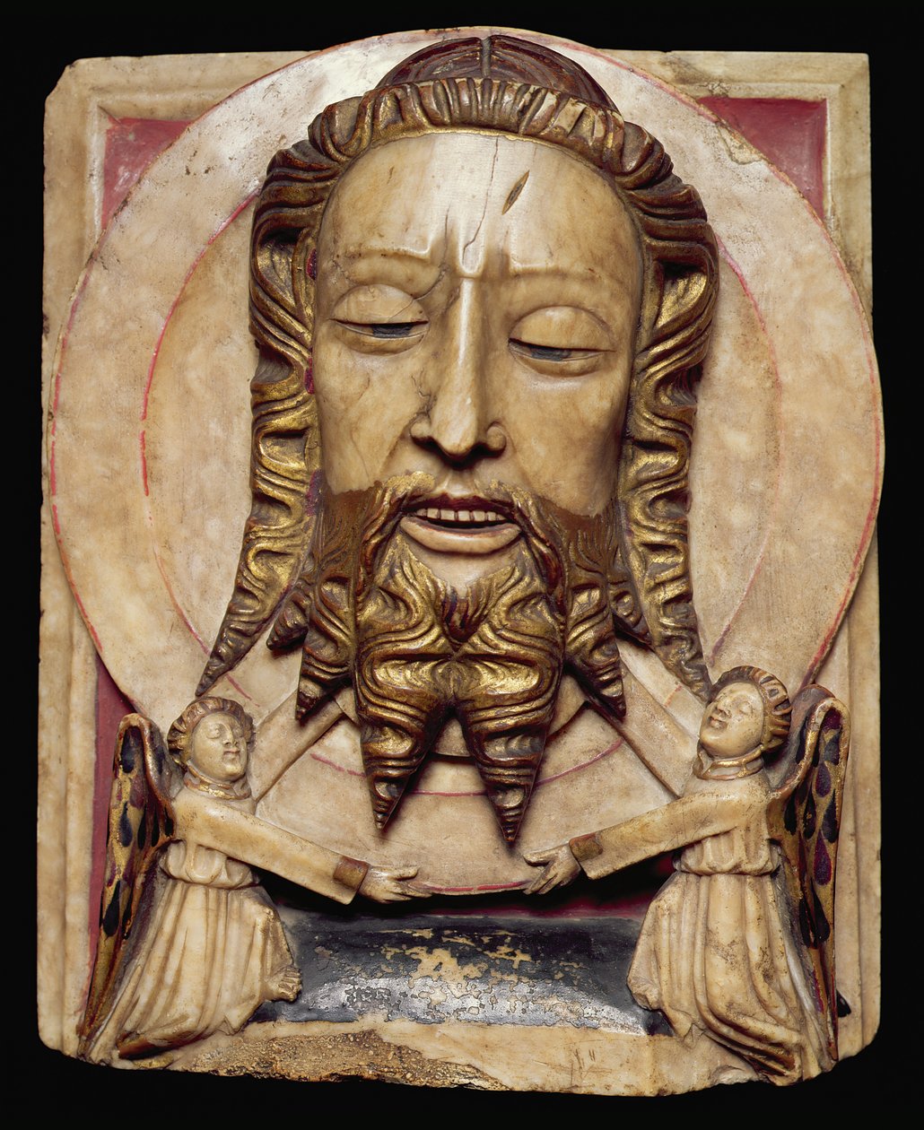 Head of John the Baptist on a Dish, Nottingham, ca 1450-1500 (alabaster) av English School