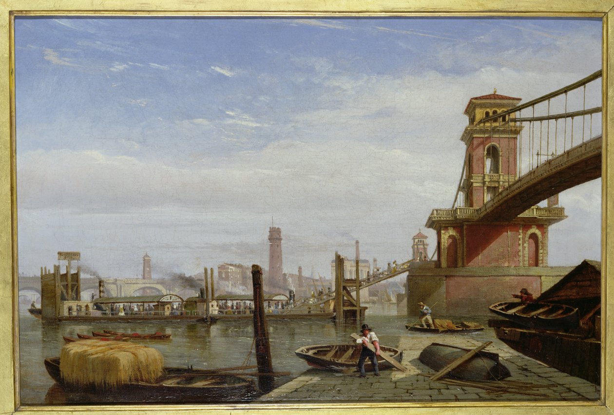 Hungerford Pier, ca 1850 av English School