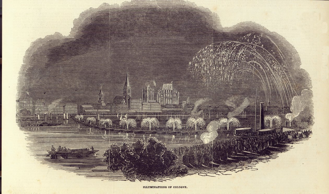 Illuminations of Cologne, 23 augusti 1845 av English School