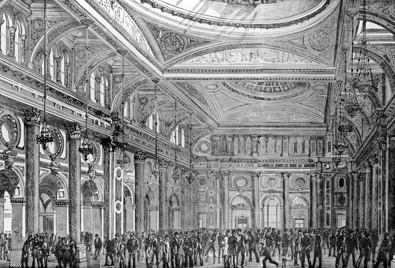 Interiör av Royal Exchange, Manchester av English School