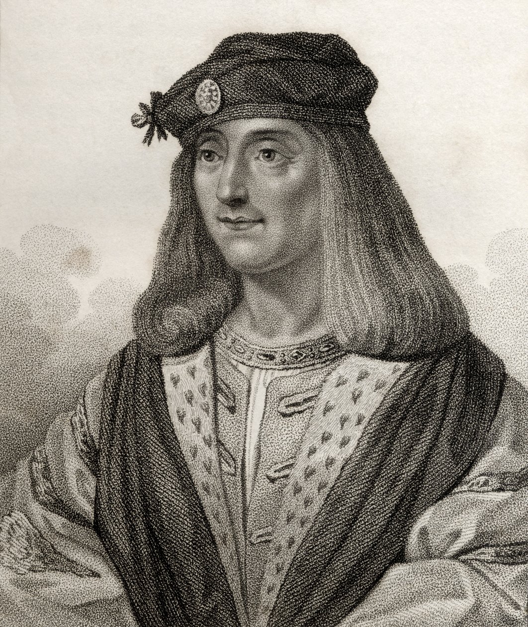 James IV, kung av Skottland, graverad av Geremia, illustration från 