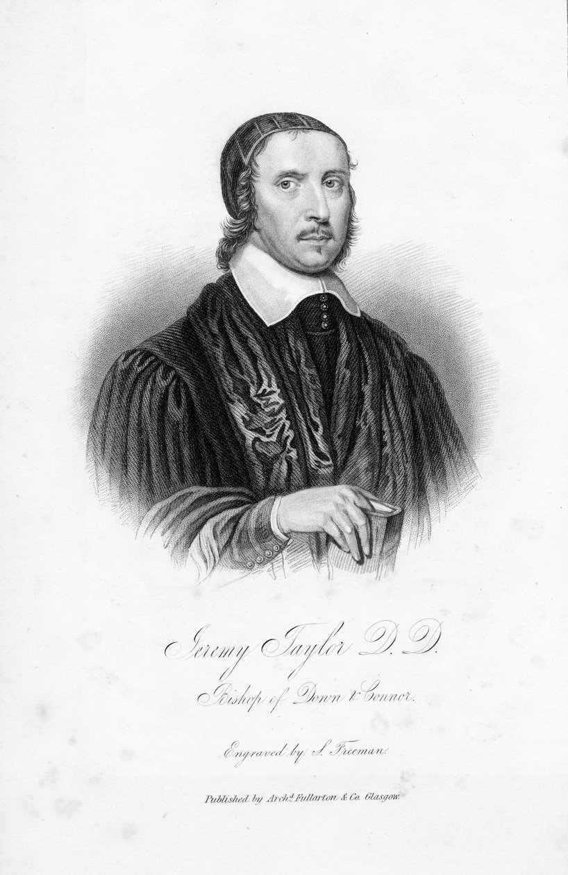Jeremy Taylor D.D., Bishop of Down und Connor, graverad av S. Freeman av English School