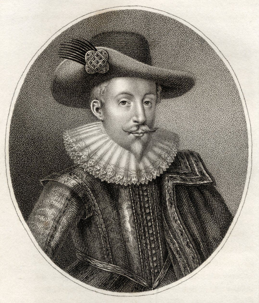 John Digby, graveret af Bocquet, illustration fra 
