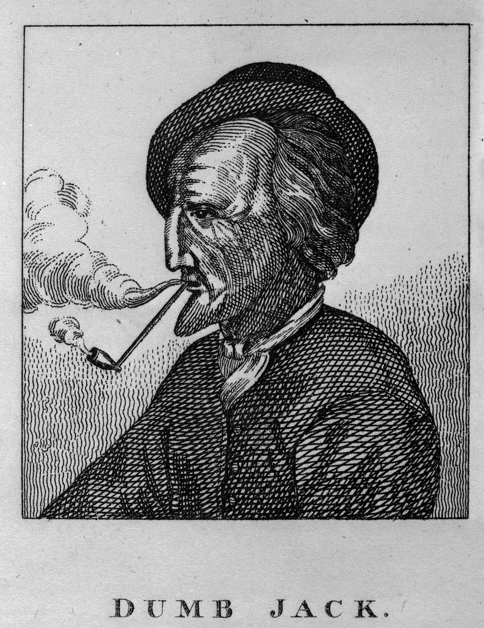 John Gale, alias Dumb Jack, från "Portraits and Faces of Remarkable and Eccentric Characters of London", 1819. av English School