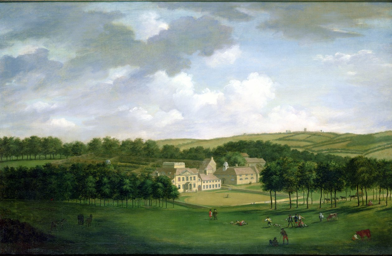 Kidbrooke Park, Kent, tidigare tillskriven George Lambert (1700-65) c.1740-50 av English School
