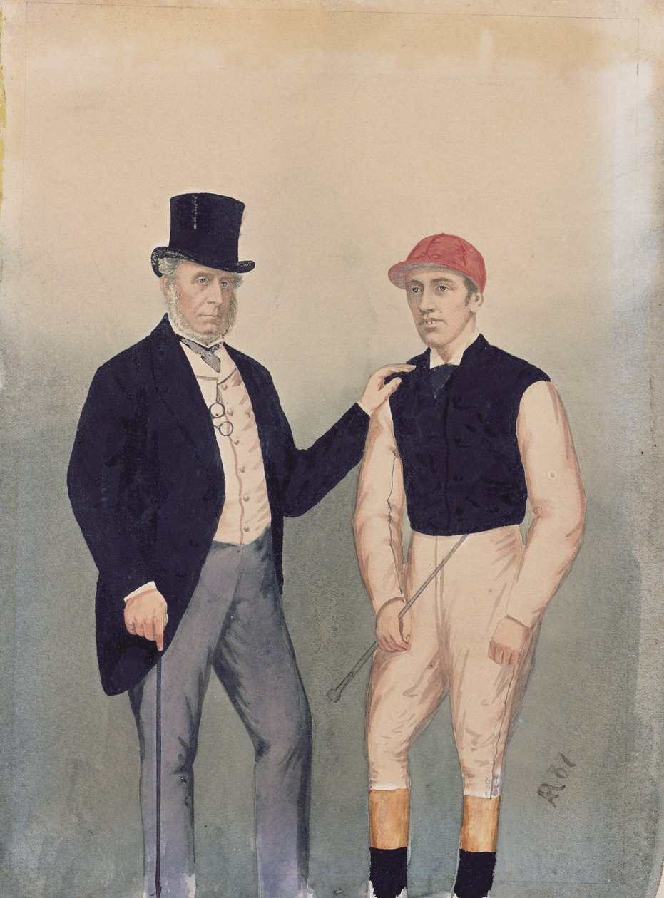 Lord Falmouth och Fred Archer (1857-86) av English School