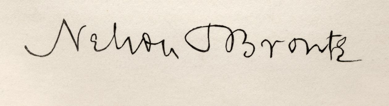 Lord Nelsons signatur under de senare åren av hans liv (detalj av 234261) av English School