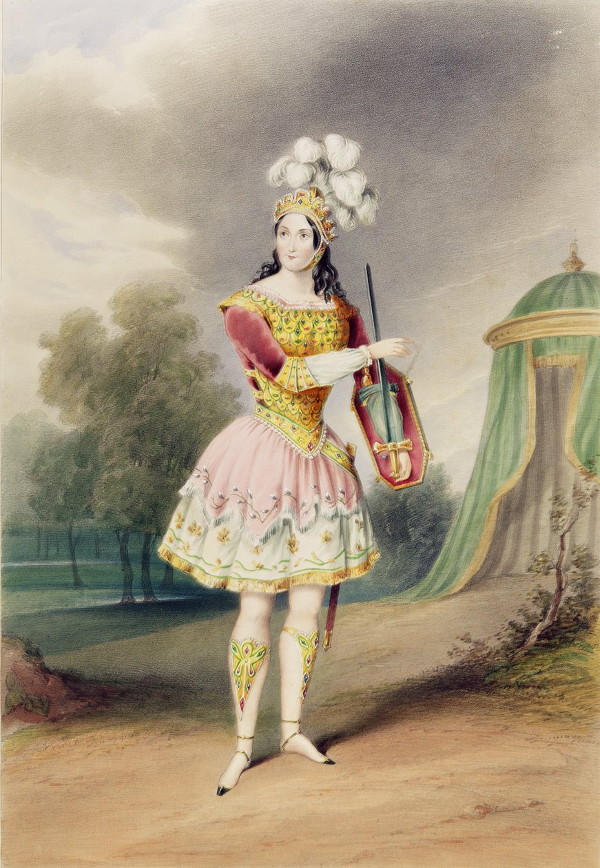 Louisa Fairbrother som Eglantine i `Valentine and Orson, 1843 av English School