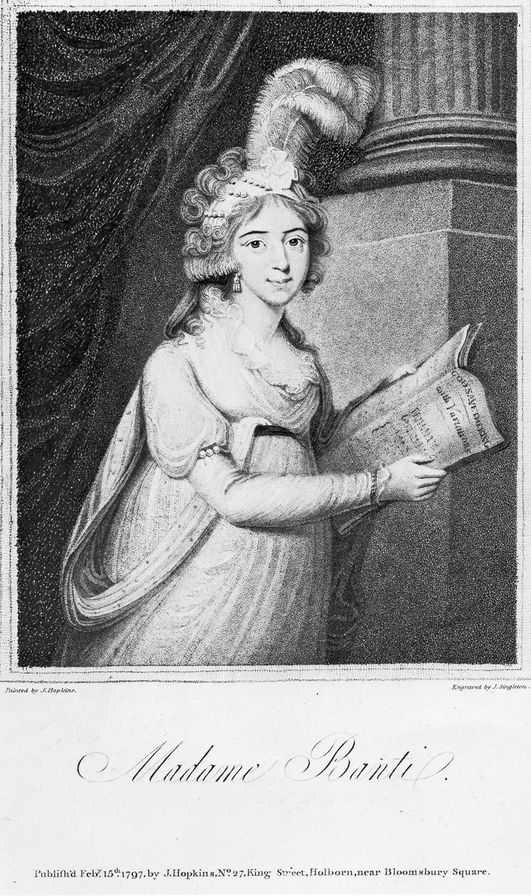 Madame Banti, graverad av J. Singleton, 1797 av English School