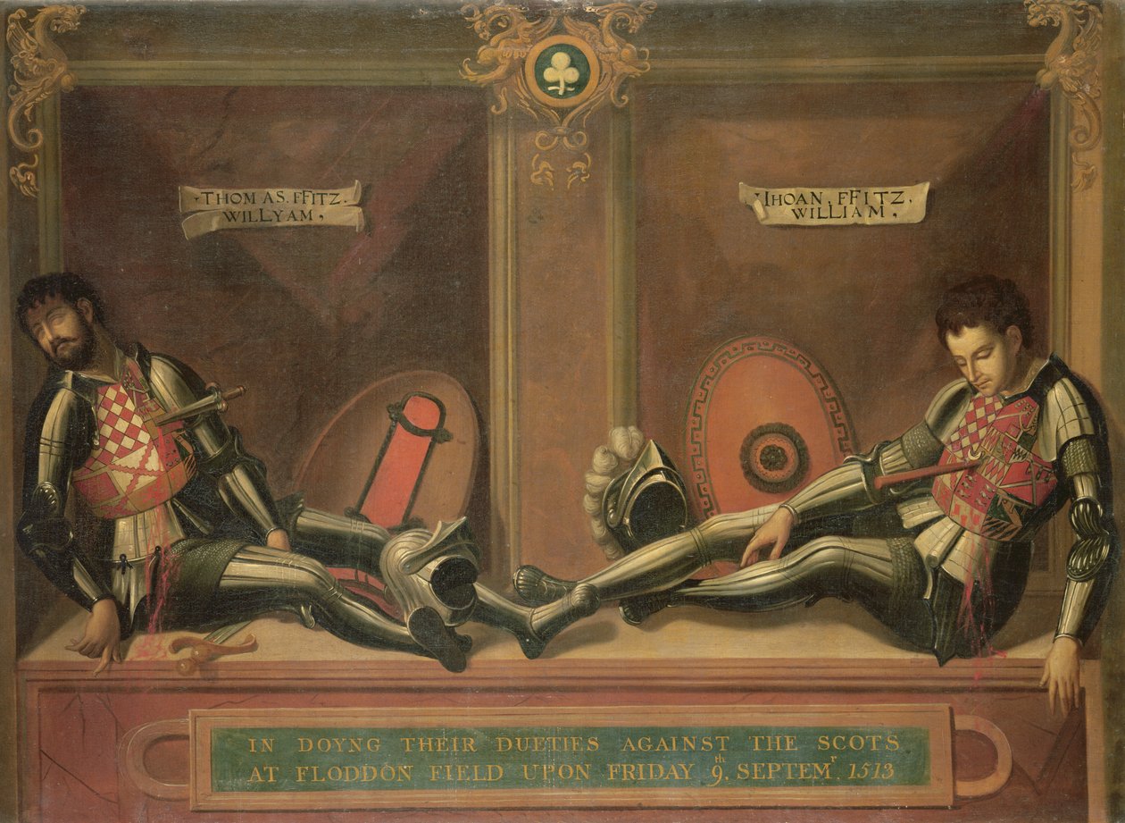 Minnesmärke över John och Thomas Fitzwilliam, bröder till William, Earl of Southampton av English School