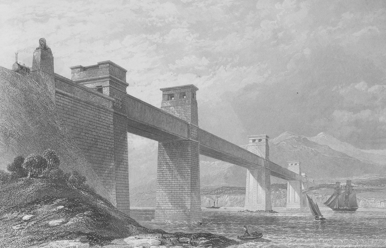 Menai Straits, Uelese - Le Britannia Tubular Railway Bridge mai 
