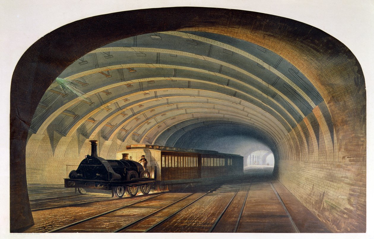 Metropolitan Railway, Praed St., Paddington, av Kell Bros, 1860 (tryck) av English School