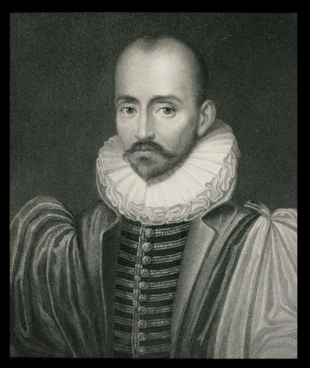 Michel Eyquem de Montaigne (1533-92) från "The Gallery of Portraits", publicerad 1833 av English School