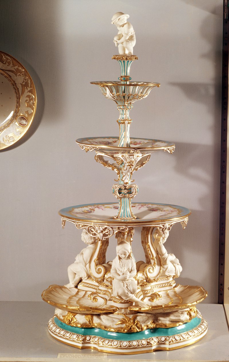 Minton bord i mitten av Jeannot, 1851 (keramik) av English School