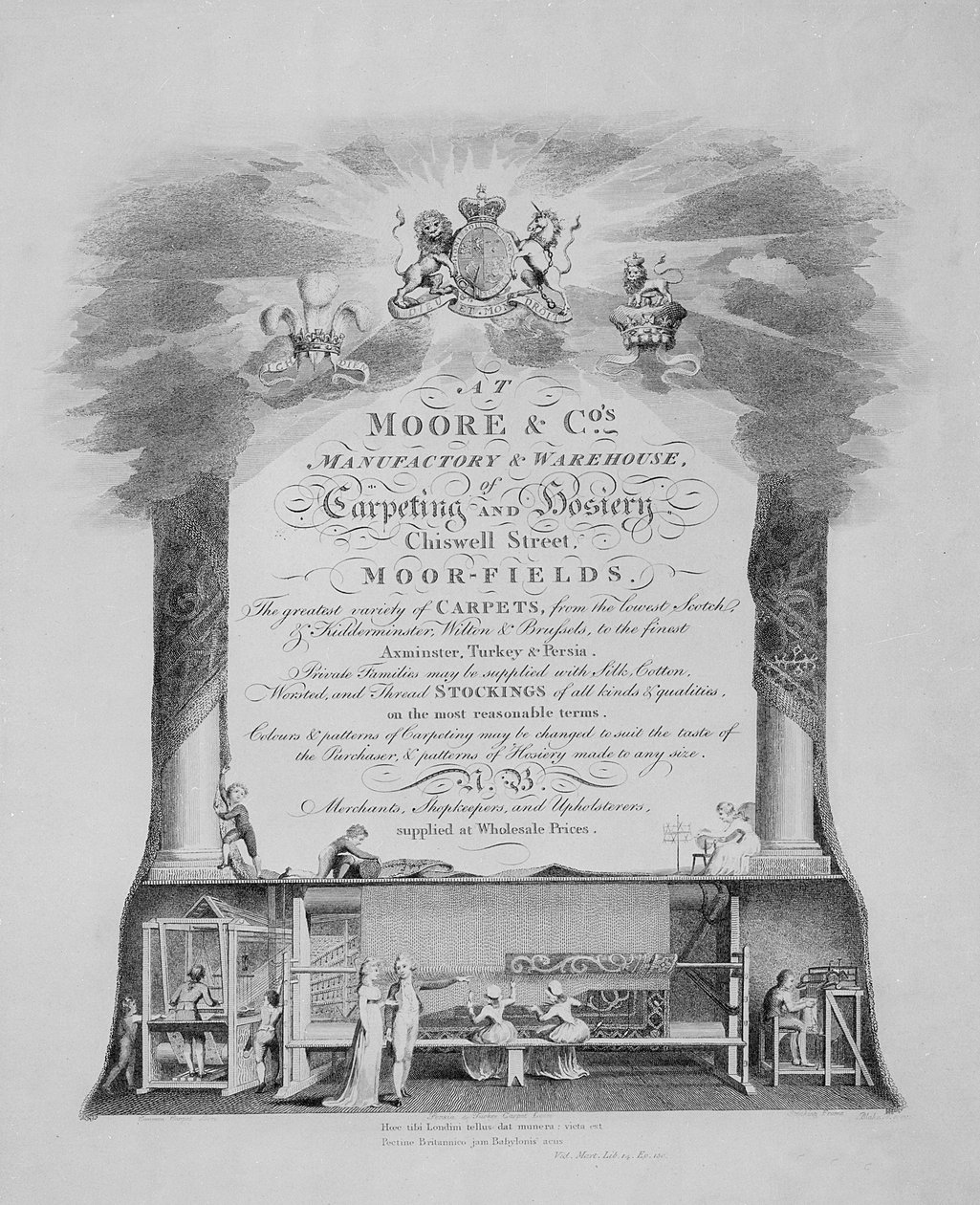 Moore och Co. Handelskort av English School