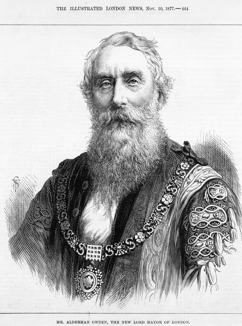 Mr. Alderman Owden, Londons nya överborgmästare, illustration från 