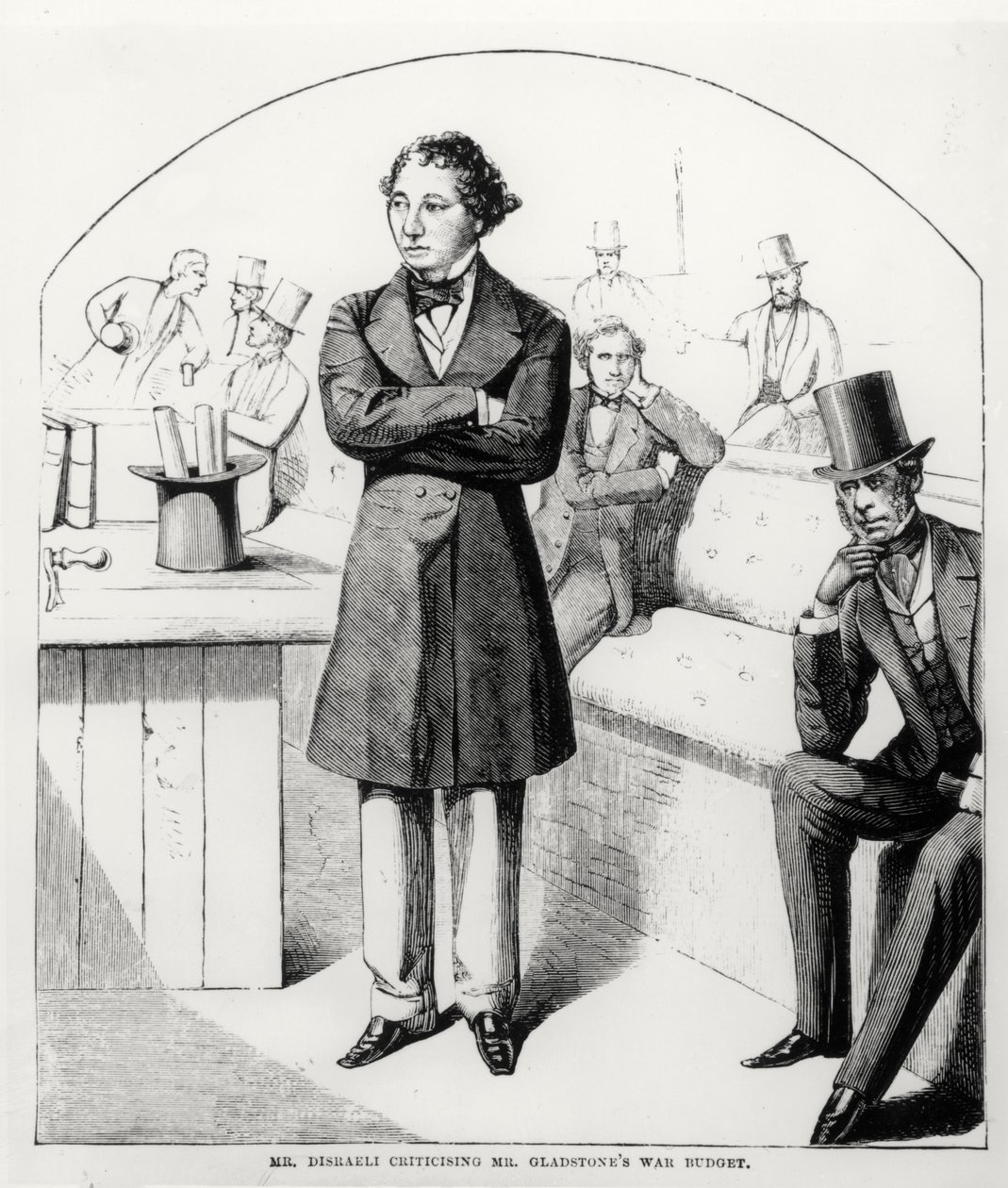 Mr Disraeli kritiserar Mr Gladstones krigsbudget c.1853-54 av English School