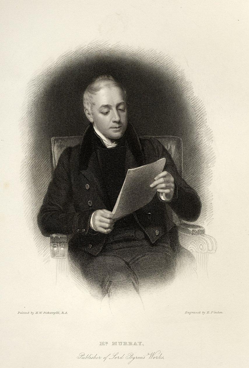 Mr. Murray, utgivare av Lord Byrons verk, graverad av E. Finden, 1833 av English School