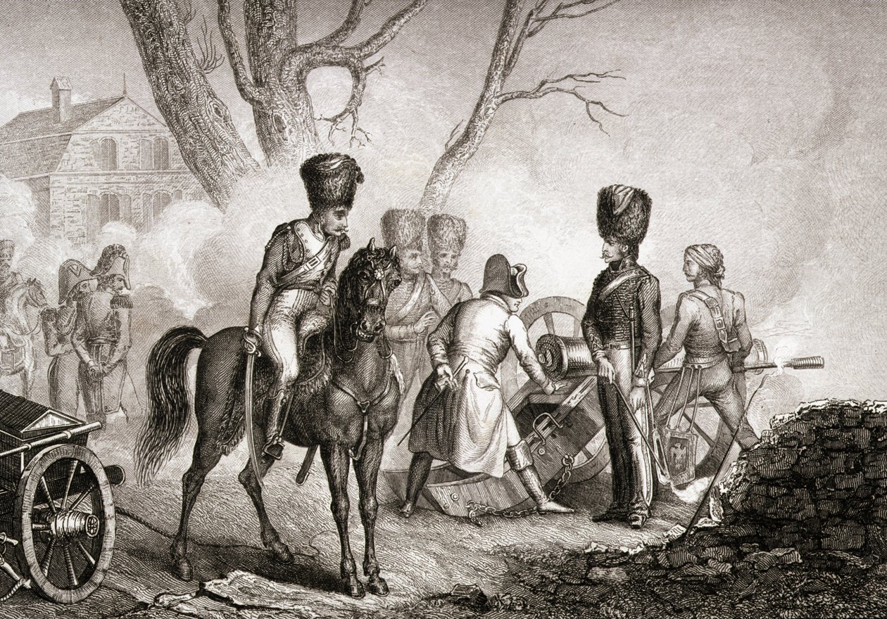 Napoleon (1769-1821) i Montereau-sur-Yonne den 18 februari 1814 av English School