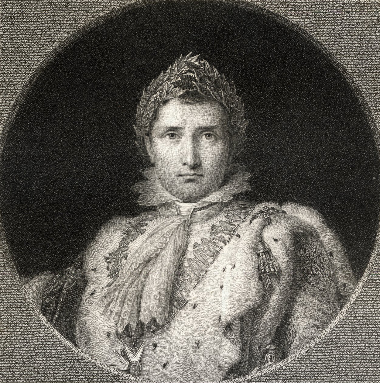 Napoleon Bonaparte (1769-1821) (kejsare av Frankrike) från "The Gallery of Portraits", publicerad 1833 av English School
