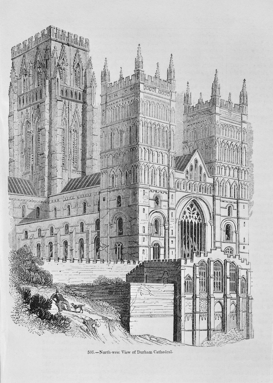 Nordvästlig utsikt över Durham Cathedral av English School